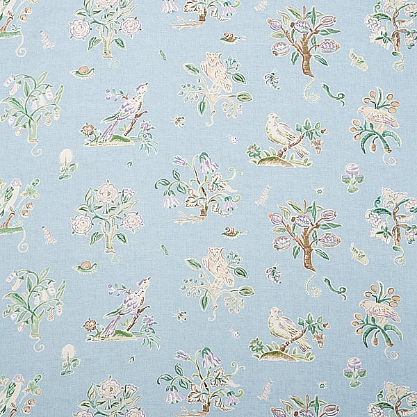 Schumacher Fabric 176755 Magical Menagerie Sky