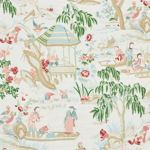 Schumacher Fabric 176773 Yangtze River Aqua