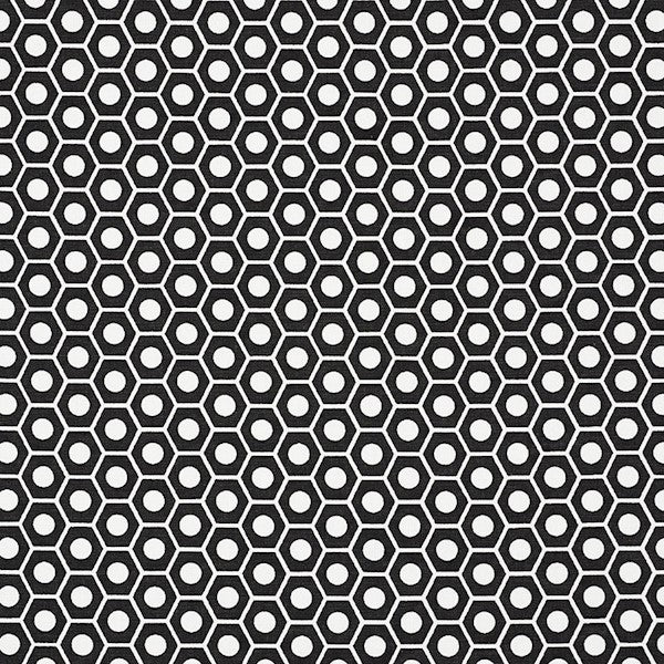 Schumacher Fabric 177078 Queen B Black