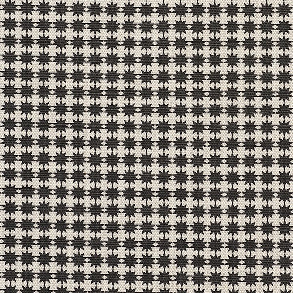 Schumacher Fabric 177087 Stella Black & Natural