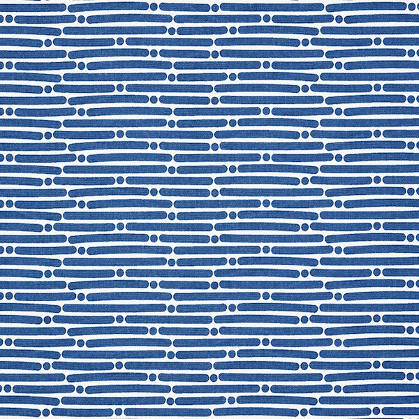 Schumacher Fabric 177101 Dot Dash Navy