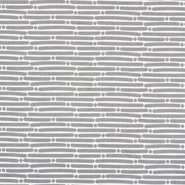 Schumacher Fabric 177104 Dot Dash Grey