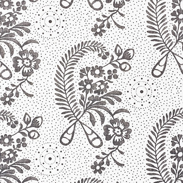 Schumacher Fabric 177211 Millicent Blackwork