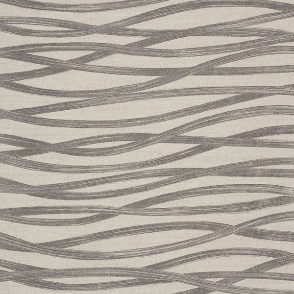 Schumacher Fabric 177340 Brushstrokes Charcoal