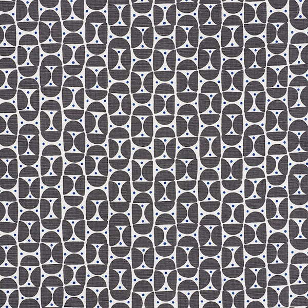 Schumacher Fabric 177360 Mezza Luna Black