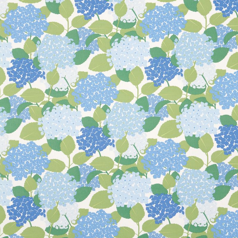 Schumacher Fabric 177583 Hydrangea Porcelain