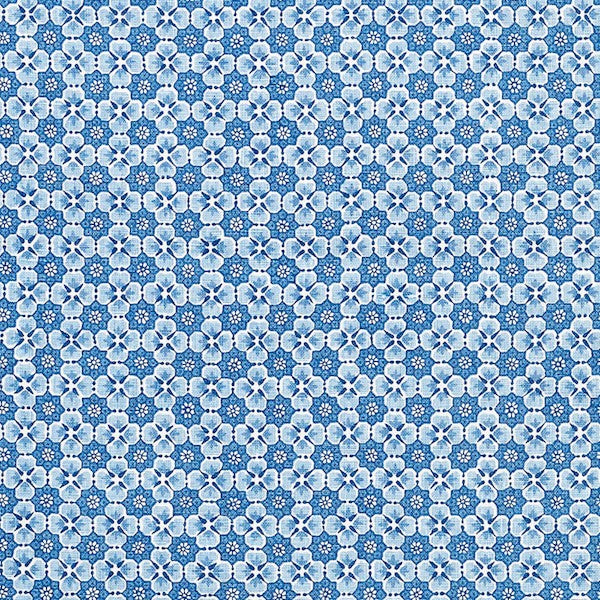 Schumacher Fabric 177600 Palisades Floret Indigo