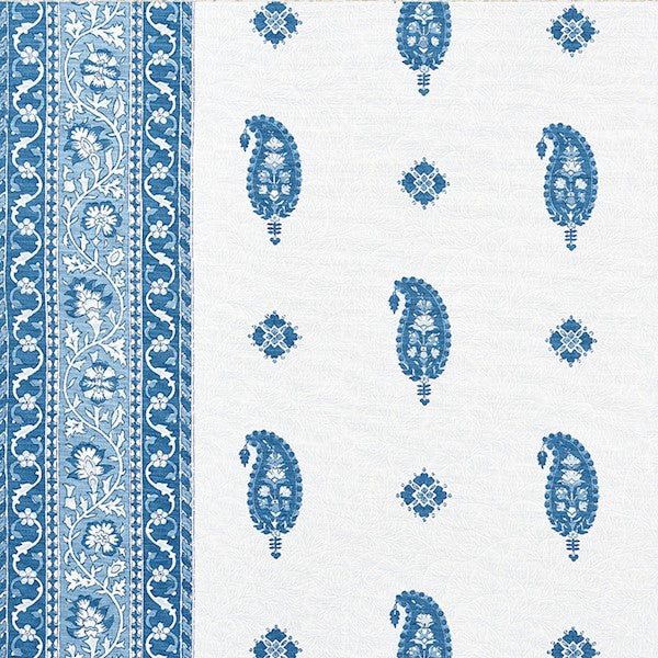 Schumacher Fabric 177611 Ojai Paisley Indigo