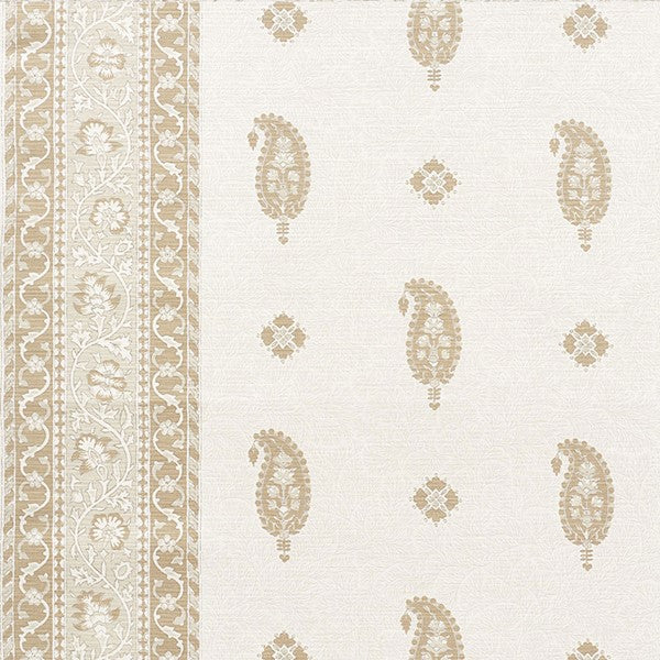 Schumacher Fabric 177612 Ojai Paisley Neutral