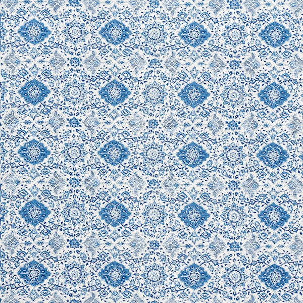 Schumacher Fabric 177620 Montecito Floral Indigo