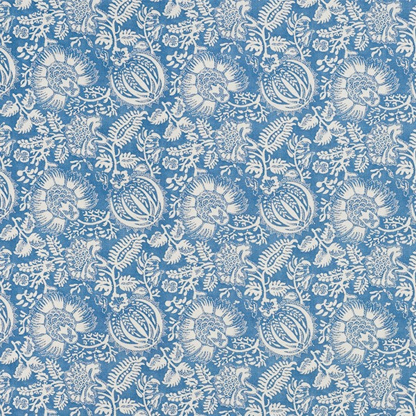 Schumacher Fabric 177690 Pomegranate Print Indigo