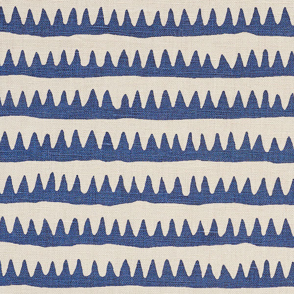 Schumacher Fabric 177970 Corfu Stripe Navy