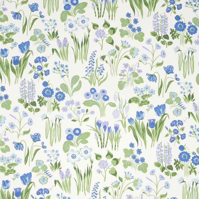 Schumacher Fabric 179082 Carly Blue Bell