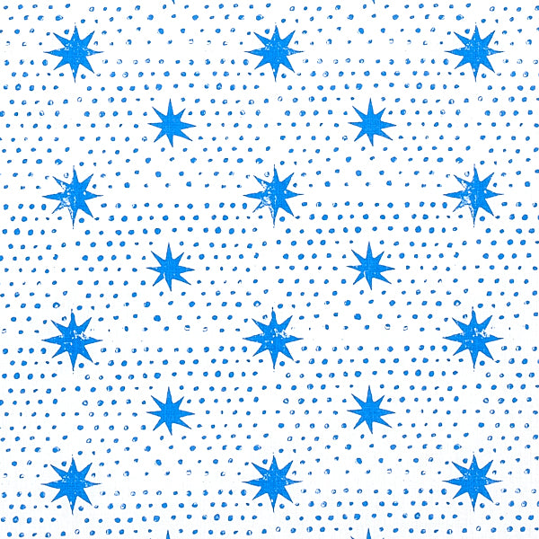 Schumacher Fabric 179160 Spot & Star Blue