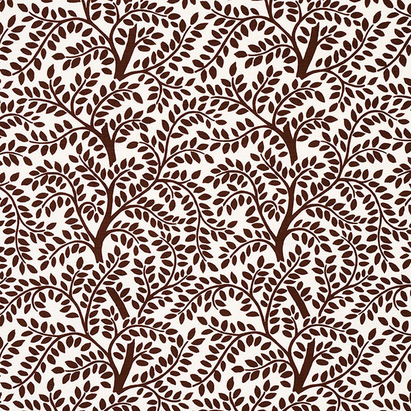 Schumacher Fabric 179502 Temple Garden II Brown