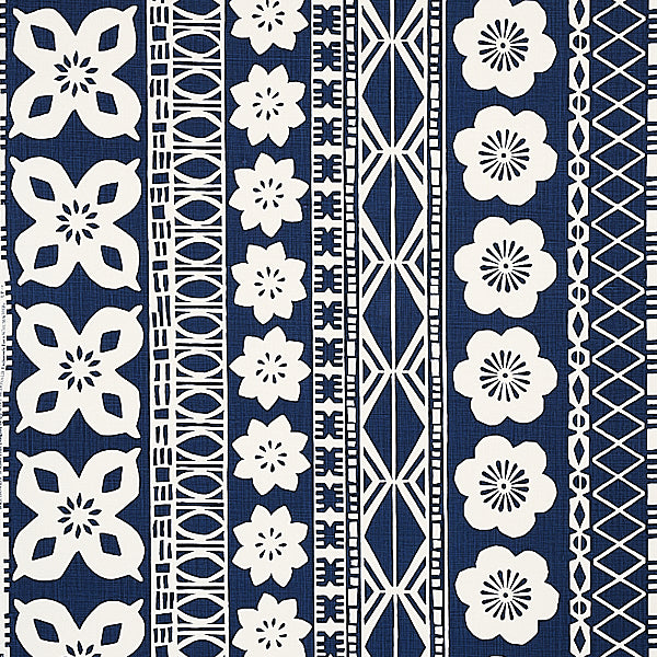 Schumacher Fabric 179872 Mrs. Howell Indigo