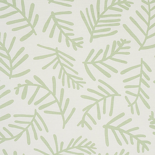 Schumacher Fabric 179910 Tiah Cove Sage Leaf