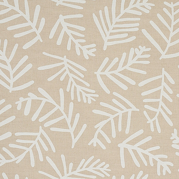 Schumacher Fabric 179912 Tiah Cove Ivory On Natural