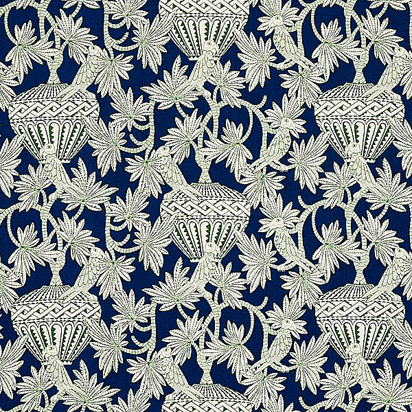 Schumacher Fabric 179940 Santarem Navy