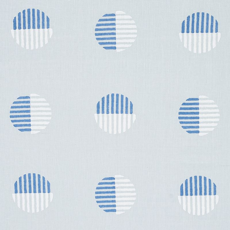 Schumacher Fabric 180000 Ando Hand Block Print Chambray