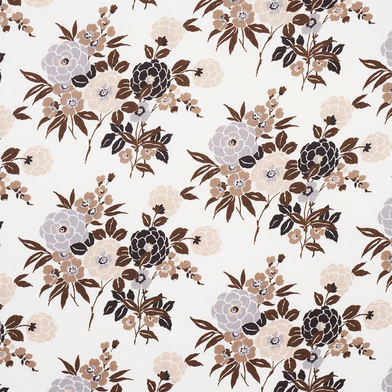 Schumacher Fabric 180021 Valentina Floral Brown