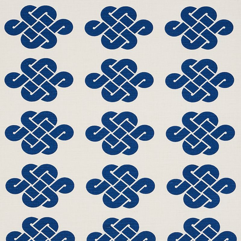 Schumacher Fabric 180031 Penelope Knot Blue