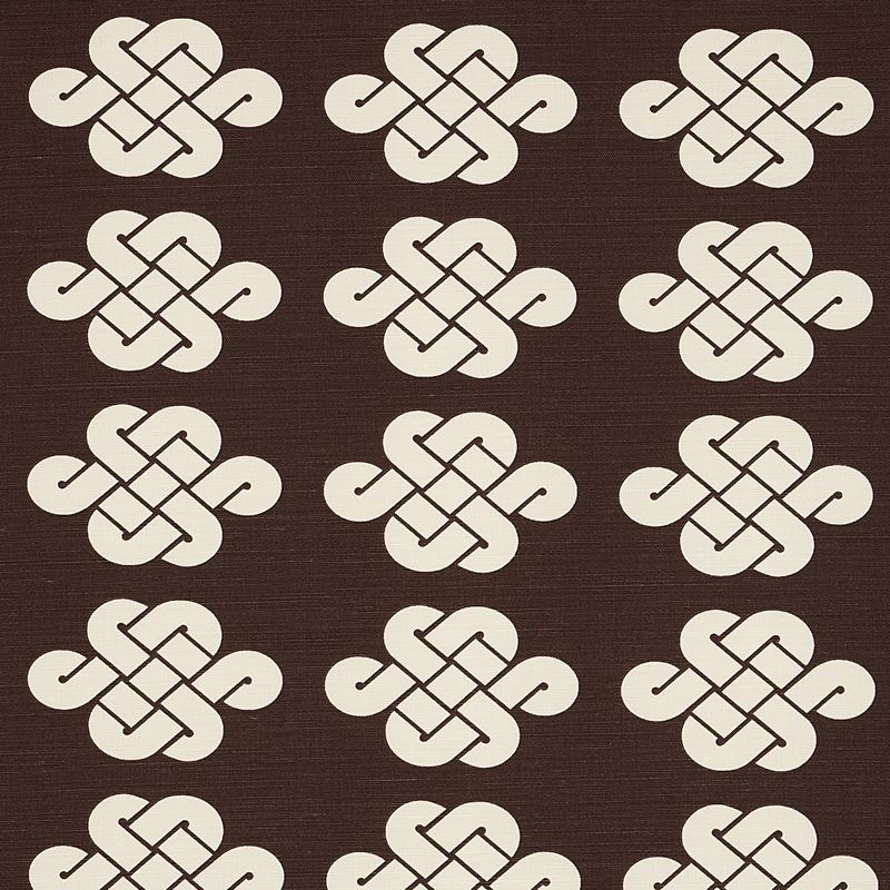 Schumacher Fabric 180032 Penelope Knot Brown