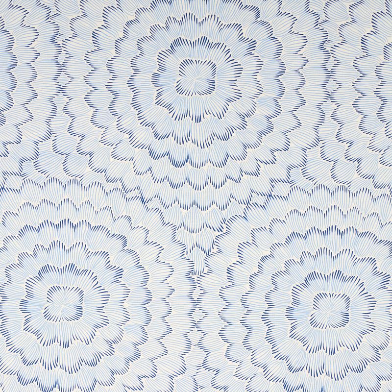 Schumacher Fabric 180360 Feather Bloom Two Blues