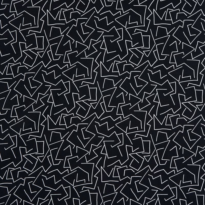 Schumacher Fabric 180410 Tangent Print Carbon