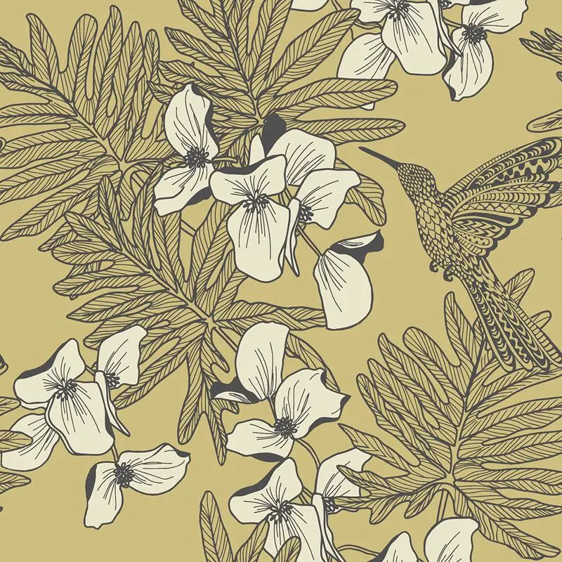 Maxwell Wallpaper 180411701 Hummingbird Mustard