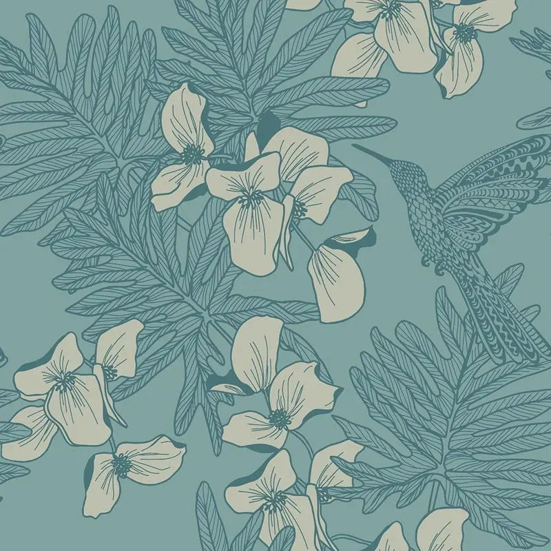 Maxwell Wallpaper 180411703 Hummingbird Seafoam