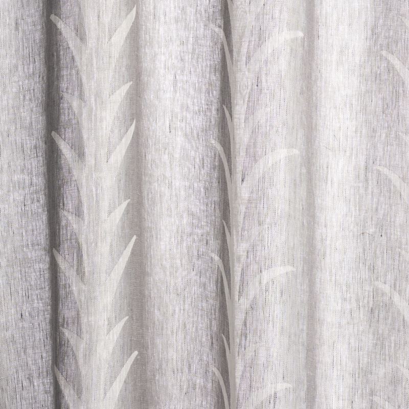 Schumacher Fabric 180801 Acanthus Stripe Sheer Carbon