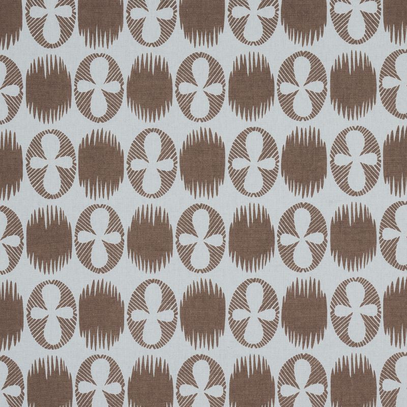 Schumacher Fabric 181510 Lunaria Brown On Sky