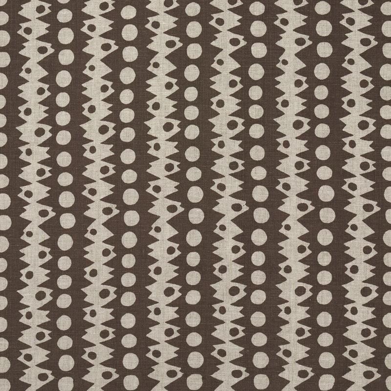 Schumacher Fabric 181553 Trickledown Brown On Natural