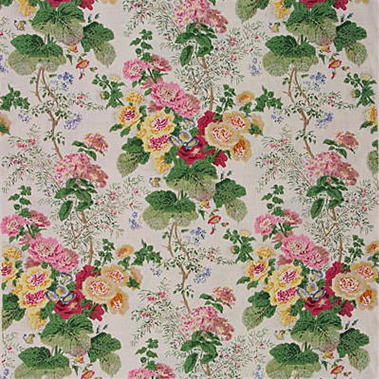 Lee Jofa Fabric 2005101.101 Hollyhock Hb Wht/Pink