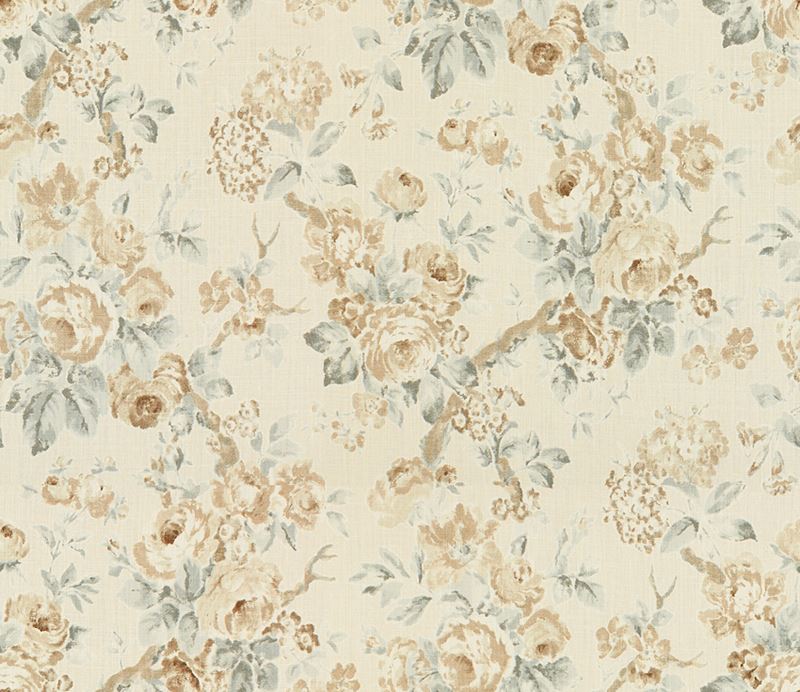 Lee Jofa Fabric 2007157.613 Garden Roses Beige/Aqua