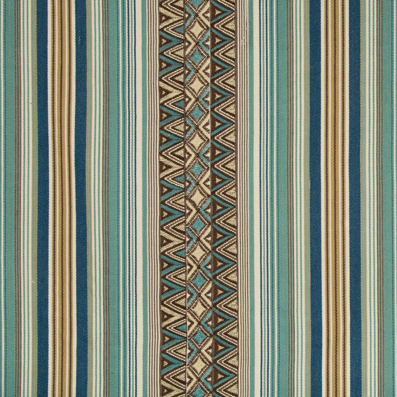 Lee Jofa Fabric 2017151.536 Dallol Stripe Teal/Brown