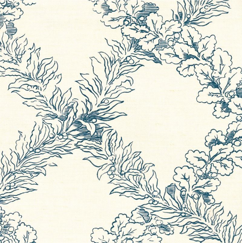 Lee Jofa Fabric 2020138.150 Leaf Trellis Blue