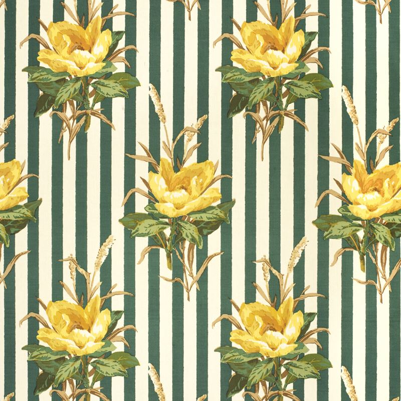 Lee Jofa Fabric 2020144.403 Melba Flower Stripe Yello