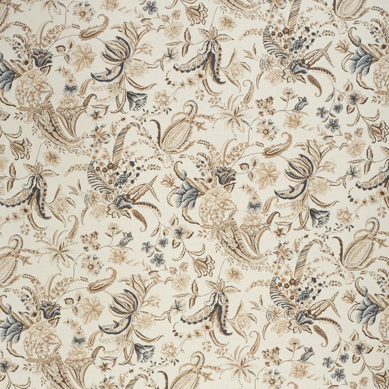 Lee Jofa Fabric 2020155.6501 Paisley Passion Brow/Navy