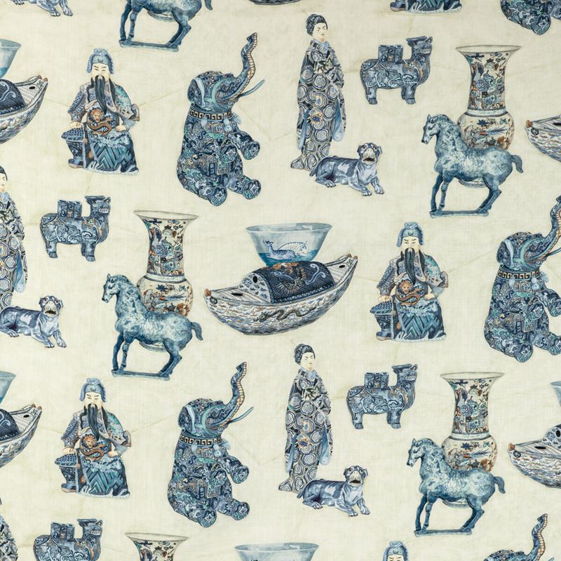 Lee Jofa Fabric 2020195.5016 Tambelan Print Porcelain