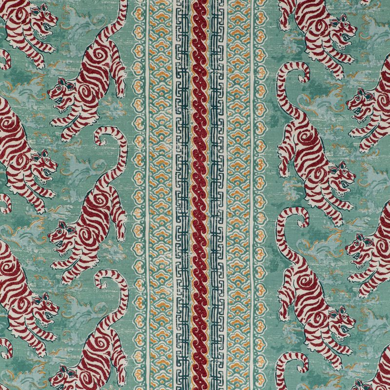 Lee Jofa Fabric 2020197.1394 Bongol Print Aqua