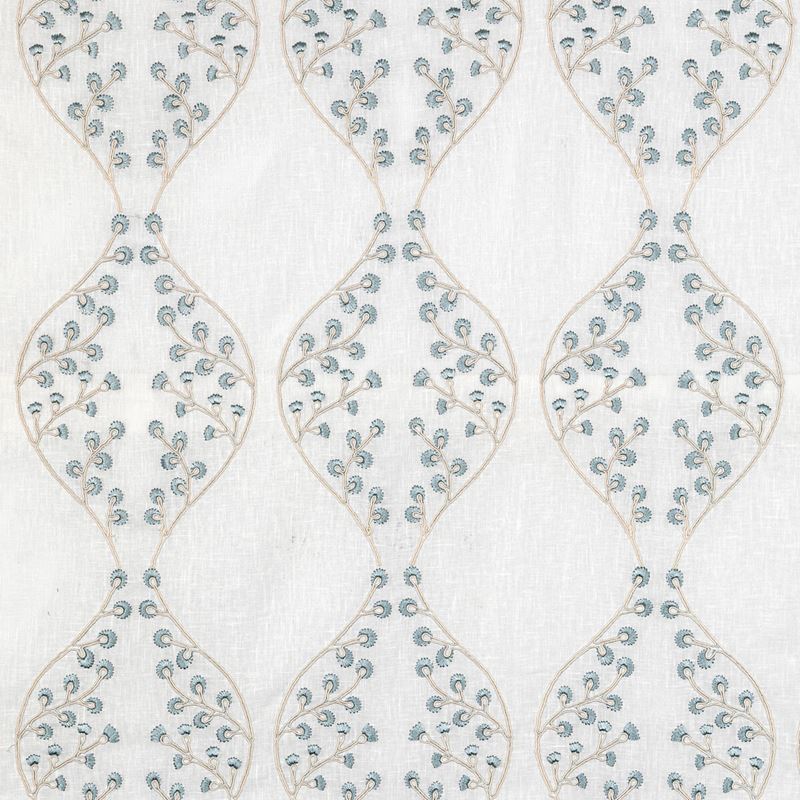 Lee Jofa Fabric 2021130.516 Lillie Sheer Ivory/Blue