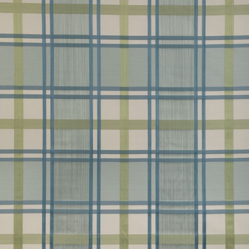 Lee Jofa Fabric 2023109.353 Davies Plaid Aqua/Leaf