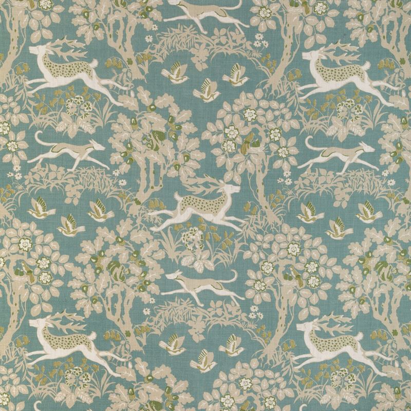 Lee Jofa Fabric 2023122.353 Mille Fleur Print Lake