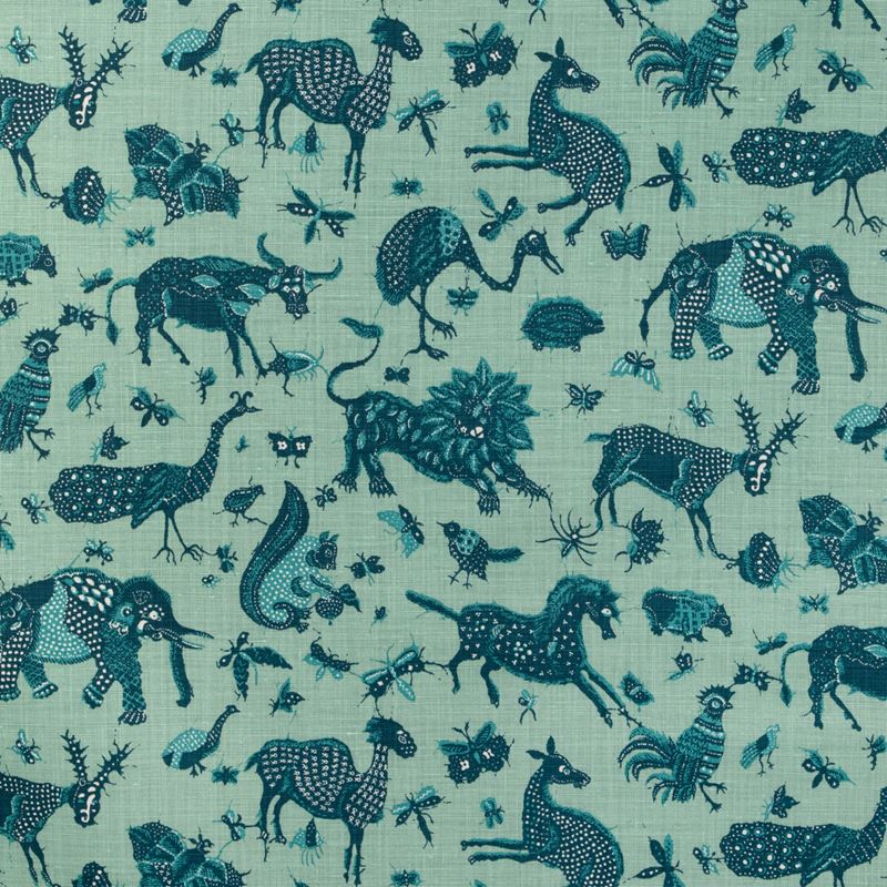 Lee Jofa Fabric 2023127.355 Java Jungle Linen Teal