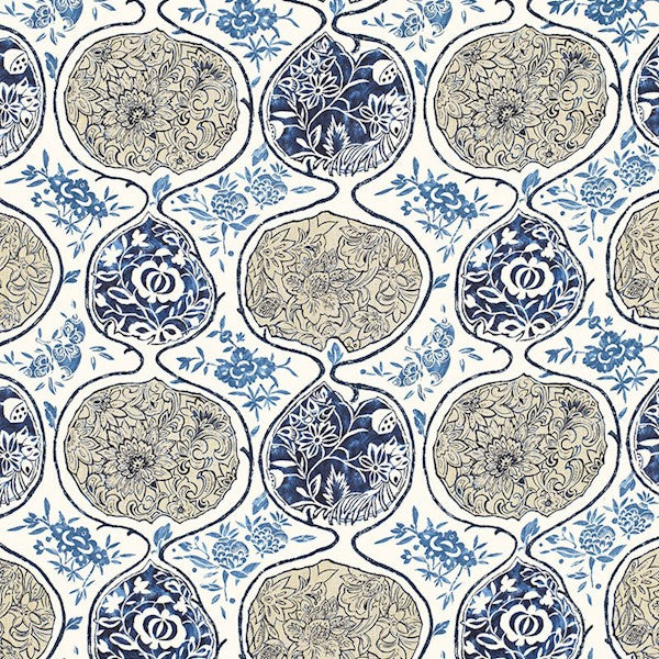 Schumacher Fabric 2620933 Katsugi Blues