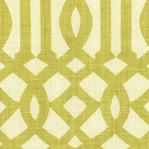 Schumacher Fabric 2643762 Imperial Trellis Citrine Ivory