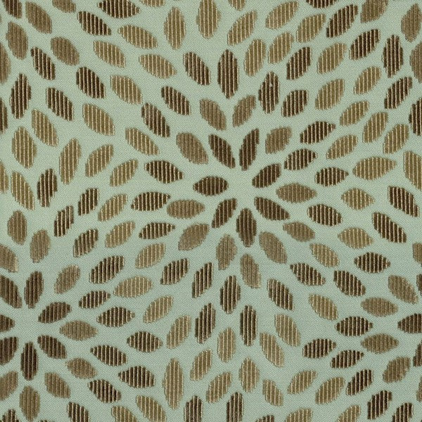 Schumacher Fabric 2644280 Kiku Silk Velvet Aqua & Cocoa