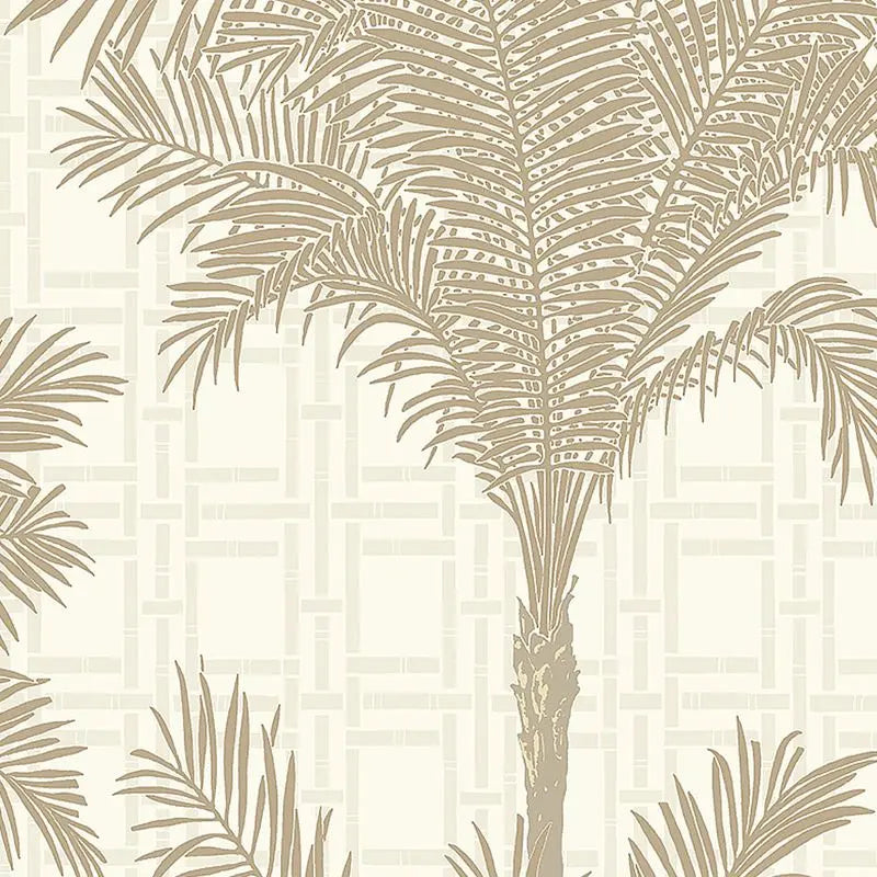 Schumacher Wallpaper 3061 Copacabana Warm Silver